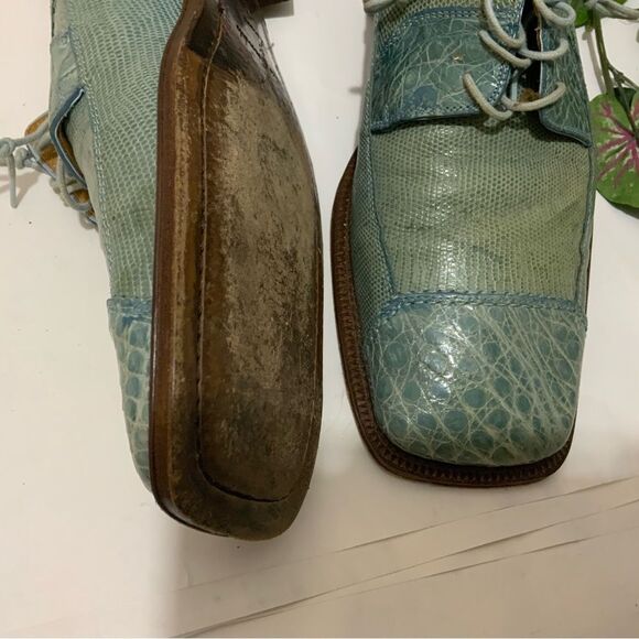 David Eden Lizard Lace-Up Mens Dress Shoes size 11 - Picture 9 of 16